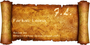 Farkas Leona névjegykártya