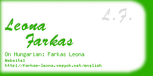 leona farkas business card